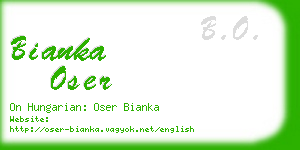 bianka oser business card